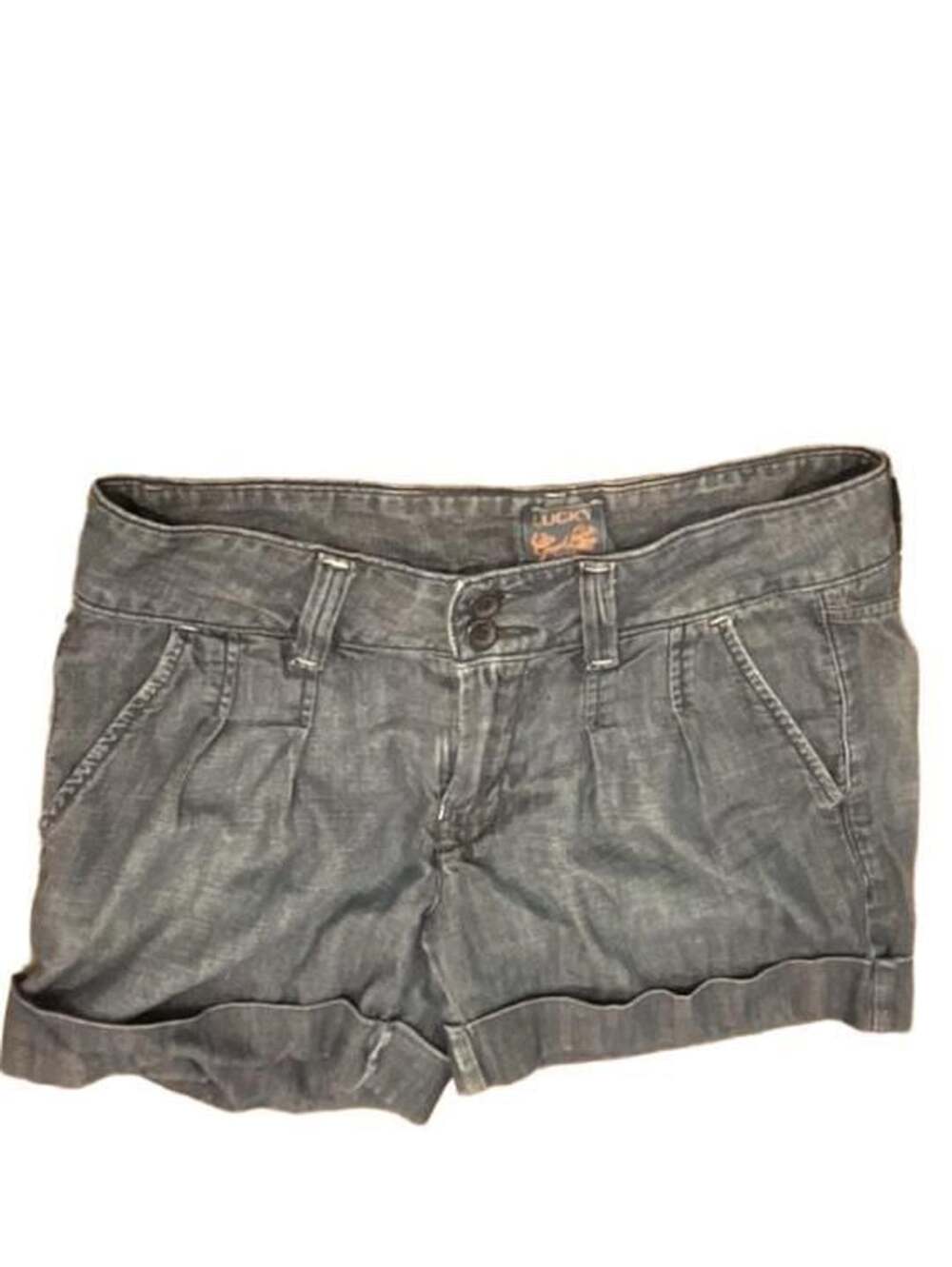 Lucky Brand Denim Shorts Size 2/26 Rolled Cuff Blue Wash